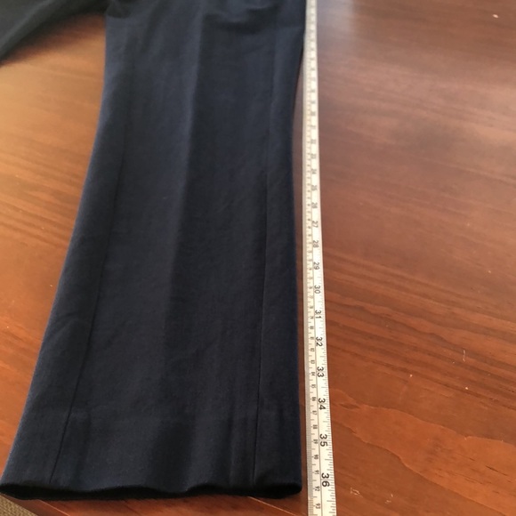 J. Crew Navy Blue Maddie Trouser Bi-Stretch Cotton Slim Straight Dress Pants - Picture 12 of 13